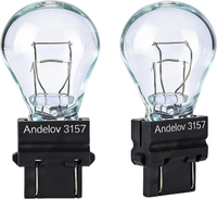 2pack 3157 3457 tail light bulb12V P27/7W 3000K Turn Signal Bulbs for CarsTrucksSUVs Halogen Rear Au