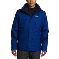 美國百分百【全新真品】Columbia 外套 夾克 連帽 哥倫比亞 登山 藍色 兩件式 防水 男 M號 E517