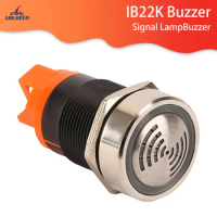 AD16-22SM Flash LED Alarm Indicator Light Signal Lamp Flashmetal Buzzer DC12V DC24V AC 220V 22mm Intermittent Sound