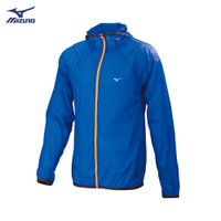 美津濃 MIZUNO 男外套 (藍) 輕量防風、防潑水路跑風衣 J2TC708320