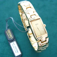 18k gold-plated bracelet inventory seiko women's quartz watch