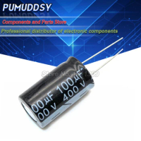 5PCS Higt quality 400V100UF 18*30mm 100UF 400V 18*30mm Electrolytic capacitor