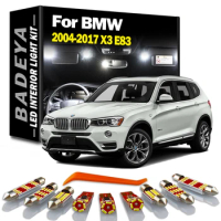 BADEYA Canbus Auto Accessories LED Interior Light Kit For 2004-2016 2017 BMW X3 E83 Map Dome Trunk License Plate Lamp Car Bulbs