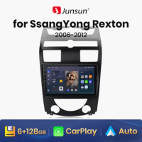 Junsun V1 AI Voice Wireless CarPlay Android Auto Radio for SsangYong Rexton Y250 2 2006-2012 Car Multimedia GPS 2din autoradio