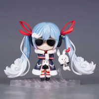 10CM 2024 New Anime Hatsune Miku snow miku 1800# Q version Figure Kawaii PVC Model Toys Doll Ornaments Gifts