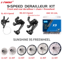 Ltwoo A5 9 Speed Groupset 9V Shifter Derailleur MTB 9S Trigger 32T 36T 40T 42T 46T Cassette Mountain Bike Gear Set Bicycle Parts