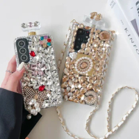 Luxury Bling Rhinestone Phone Case for Samsung Galaxy S23 S22 Ultra S21 23Ultra Plus S24 Note10 Note20 Ultra, DIY Diamond Cover