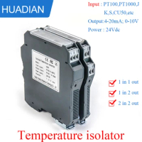 Pt100 4-20Ma Converter Analog K Type Thermocouple Temperature Signal Isolator