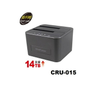 伽利略 CRU-015 USB3.1 Gen1 2.5＂/3.5＂雙SATA SSD硬碟拷貝機+HUB+讀卡機 [富廉網]