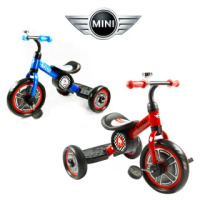 【Mini Cooper】兒童三輪車10吋(激光藍/辣椒紅)