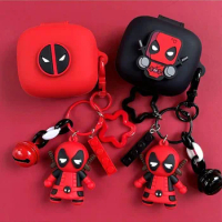 Cartoon Marvel Deadpool Earphone Case Cover For JBL W300 TWS/LIVE PRO+ Silicone Wireless Earbuds Protective Shell With Keychain