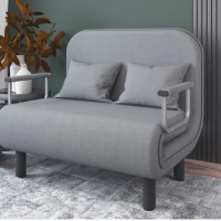 Grey Simple Folding Sofa Bed Apartment Foldable Small Bed Family Simple Reclining Chair Single Folding Sofa Bed Furniture