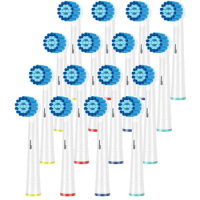 4/8/16 Pack Sensitive Gum Care Replacement Brush Heads Compatible with Oral b Braun Electric Toothbrush,White