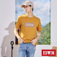 EDWIN  小字排列BOX LOGO短袖T恤-男款 土黃色 #503生日慶