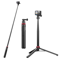 Ulanzi Go-Quick II 1.4M Extendable Tripod Selfie Stick for GoPro Hero 11 10 DJI Insta360 Action Camera Hand Grips Extension Rod