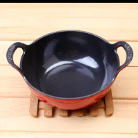 Cast Iron Enamel Pot Small Blue Pot Helmet Ingot Pot Stockpot Stew Pot Enamel