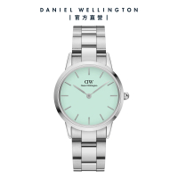 【Daniel Wellington】DW 手錶 Iconic Link Mint 28mm/32mm薄荷綠精鋼錶 粉綠錶盤(DW00100537)