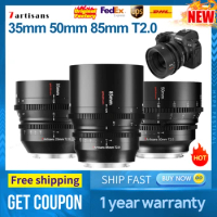 7artisans 35mm 50mm 85mm T2.0 12mm 14mm T2.9 Full Frame Cine Spectrum Lenses For Sony E Leica TL SIGMA FP Nikon Z5 Canon EOS-R