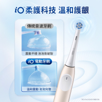 德國百靈Oral-B-iO2 微磁電動牙刷 (玫瑰粉 / 霧黑)