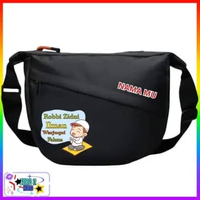 Tas Selempang Free Custom Nama Anak Laki Laki & Perempuan Ngaji Motive Islami Muat LKS Tablet 11inc 