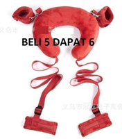 D138 Set borgol tangan kaki leher ayunan bantal tali kekang halus lembut pria wanita dewasa penyangg