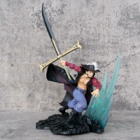 Anime Excellent Model Portrait.Of.Pirates ONE PIECE NEO-DX "Hawk-Eyes" Dracule Mihawk Battle PVC Action Figure Statue Toys Doll