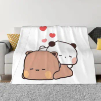 Bear PANDA BEAR HUG Bubu And Dudu Portable Warm Throw Blankets for Bedding Travel