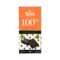 即期品【Trapa】精選100%黑巧克力片80g/片x15入/盒