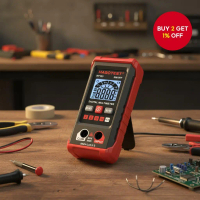 Multimeter Digital Pintar HT123, Pengukuran Automatik, Voltan AC/DC, Rintangan, Pengesanan NCV