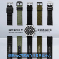 For Iwc Watch Company Nylon Watchband Pilot Series Mark Little Prince Iw3777 Portuguese Meter Iw3714 Watch Strap 20 21 22mm