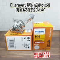 2PC LAMPU DEPAN BOHLAM MOBIL ORIGINAL PHILIPS HALOGEN H4 12V 100-90W Avanza Xenia Innova Agya Ayla C