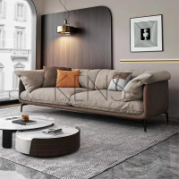 沙發 沙發椅 意式極簡磨砂絨感科技布沙發客廳高檔家用三人位組合輕奢布藝沙發