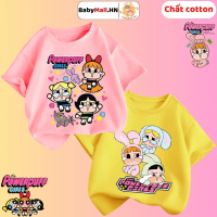 Áo thun cho bé gái hình Crybaby x Powerpuff girls GOGO BABY áo phông cho bé chất cotton thoáng mát