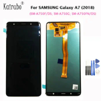 6.0" Super AMOLED LCD Screen For Samsung Galaxy A7 2018 A750 SM-A750F Display LCD Touch Digitizer Panel Incell AAA TFT LCDs