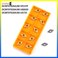 Discount 10PCS CCMT070204/08UE6020 CCMT060204/08 VP15TF Carbide Inserts Turning Blade Plate Cutter CNC Lathe Tool Turning Holder