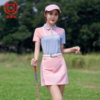 高爾夫服裝女套裝上衣衣服韓版緊身吸汗透氣POLO衫夏短袖短裙GOLF