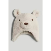 Mothercare Fluffy Bear Baby Hat - Topi Bayi Unisex (Krem) 1-3 bulan Krem