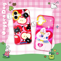 Oxygendog case เคสไอโฟน กลิตเตอร์ ลายการ์ตูน แมวดำ แมวขาว For ipone 16ProMax 16 15ProMax 15 14 13
