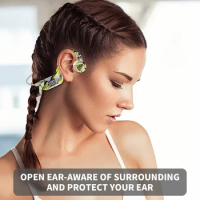 Bone Conduction Earphones Bluetooth Wireless Waterproof MP3 Player Hifi Ear-hook Headphone with Mic Headset Consumer Electronic
