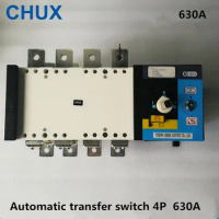 CHUX 4P 630A Dual Power Automatic Transfer Switch PC Grade 380v 3 phases Circuit Breaker Isolation type 630A ATS