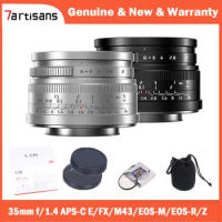 7artisans 35mm F1.4 Mark II APS-C Prime Lens For Sony ZVE10 NEX-6 Fujifilm FX Canon EOS-M Olympus Lumix M43 Nikon Z5 Canon RF