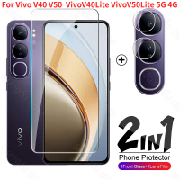 สำหรับ Vivo V40/V50 Lite (Vivo V40Lite/Vivo V50Lite) รองรับ 5G/4G ฟิล์มกระจกนิรภัยความแข็ง 9H ครอบคล