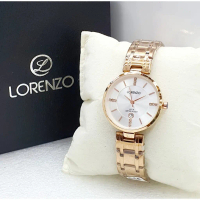 Jam Tangan Lorenzo 1055 Kualitas Original Garansi Quartz Stainless Analog Bisnis Tahan air Watches