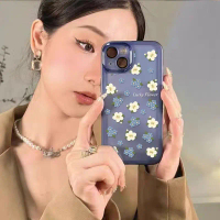 เคสโทรศัพท์, เคสนิ่ม, ลายดอกไม้สีฟ้าสีขาวไล่โทนสี, พร้อมฟิล์มเลนส์, เข้ากันได้กับ Vivo X50 Lite, V20