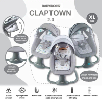 Ayunan Bayi BabyDoes Claptown | Ayunan Elektrik Bayi Baby | Bouncer Cocolatte Weeler Snuggli 2.0 wit
