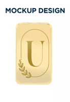 CEBUANA LHUILLIER JEWELRY Cebuana Lhuillier 18K Gold Bar - Customized Letters/Initials (U)