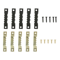 40pcs Zigzag Picture Frame Hanger with Gold/Black Screws Wall Mount Oil Painting Mirror Sawtooth Hanging Hooks