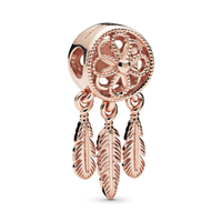 ชาร์ม Dream catcher Pandora Rose charm สีโรส
