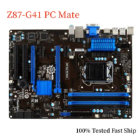 For MSI Z87-G41 PC Mate Motherboard Z87 64GB LGA 1150 DDR3 ATX Mainboard 100% Tested Fast Ship