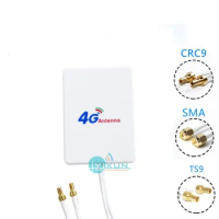3G 4G LTE Huawei ZTE Router Modem Aerial External Antenna with Double SMA TS9 CRC9 Connector RG174 2m Cable